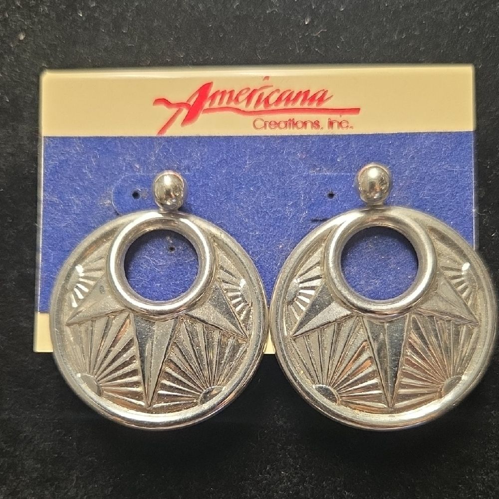 Silver Art Deco Earrings